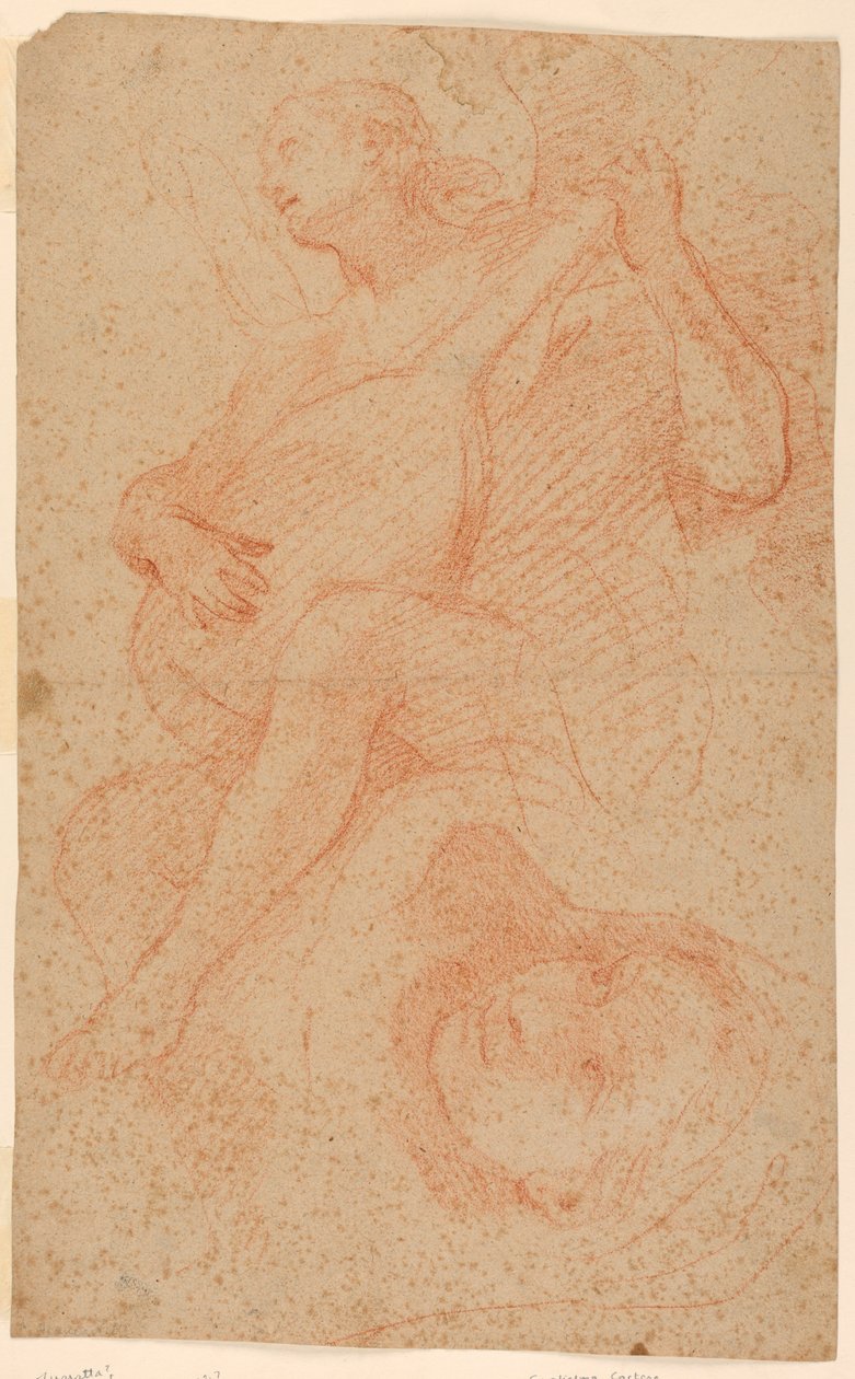 Anjo Tocando Alaúde; Anjos Verso com Cruz de Unknown artist