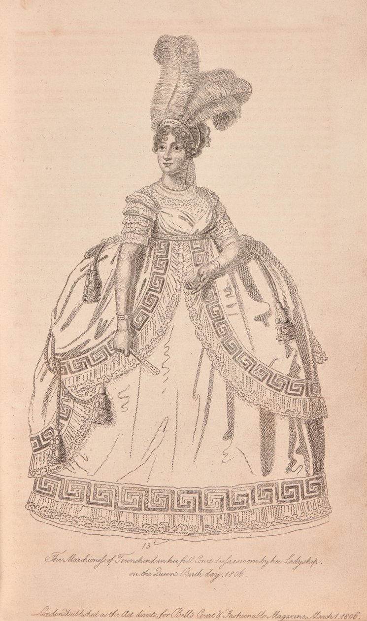 Anne Townshend, Marchioness Townshend em vestido de tribunal completo de Unknown artist