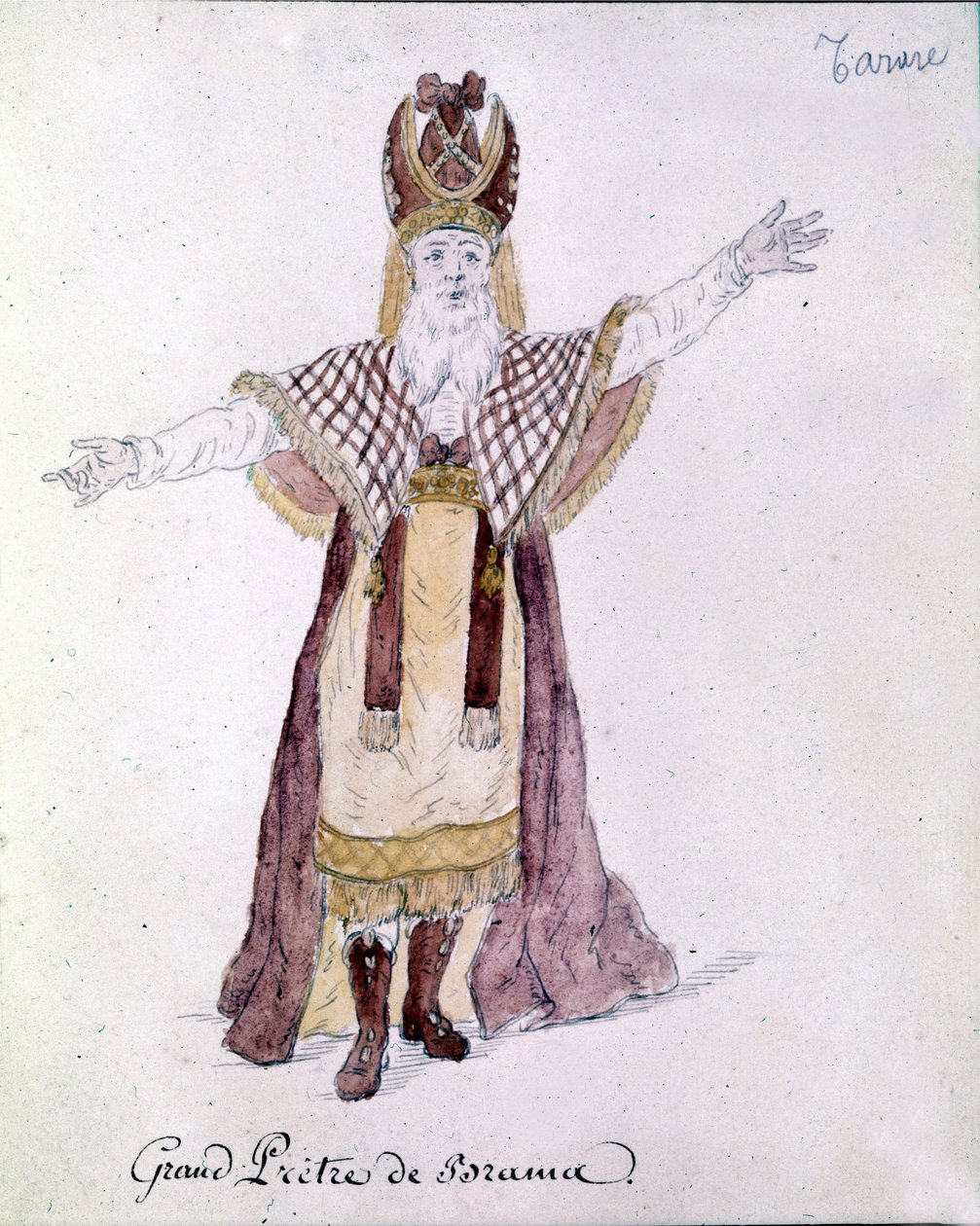 Antonio Salieri (1750 - 1825), personagem da ópera Tarare representada em Paris em junho de 1787. de Unknown artist