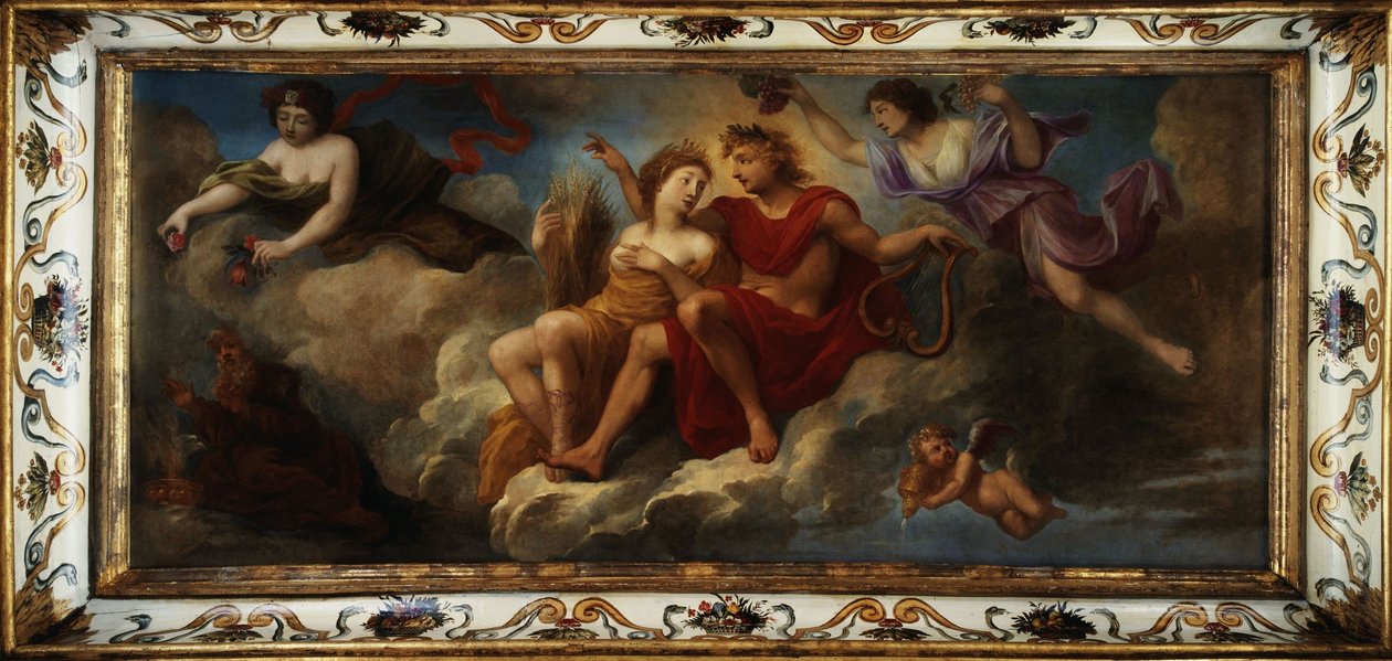 Apolo e as Quatro Estações, primavera, verão, outono e inverno, entre 1645 e 1655 (óleo sobre tela) de Unknown artist