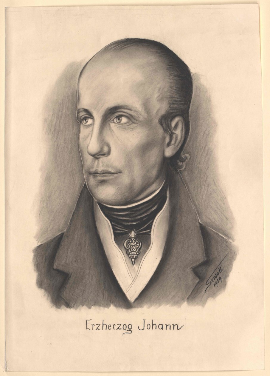 Arquiduque da Áustria Johann (impressão) de Unknown artist