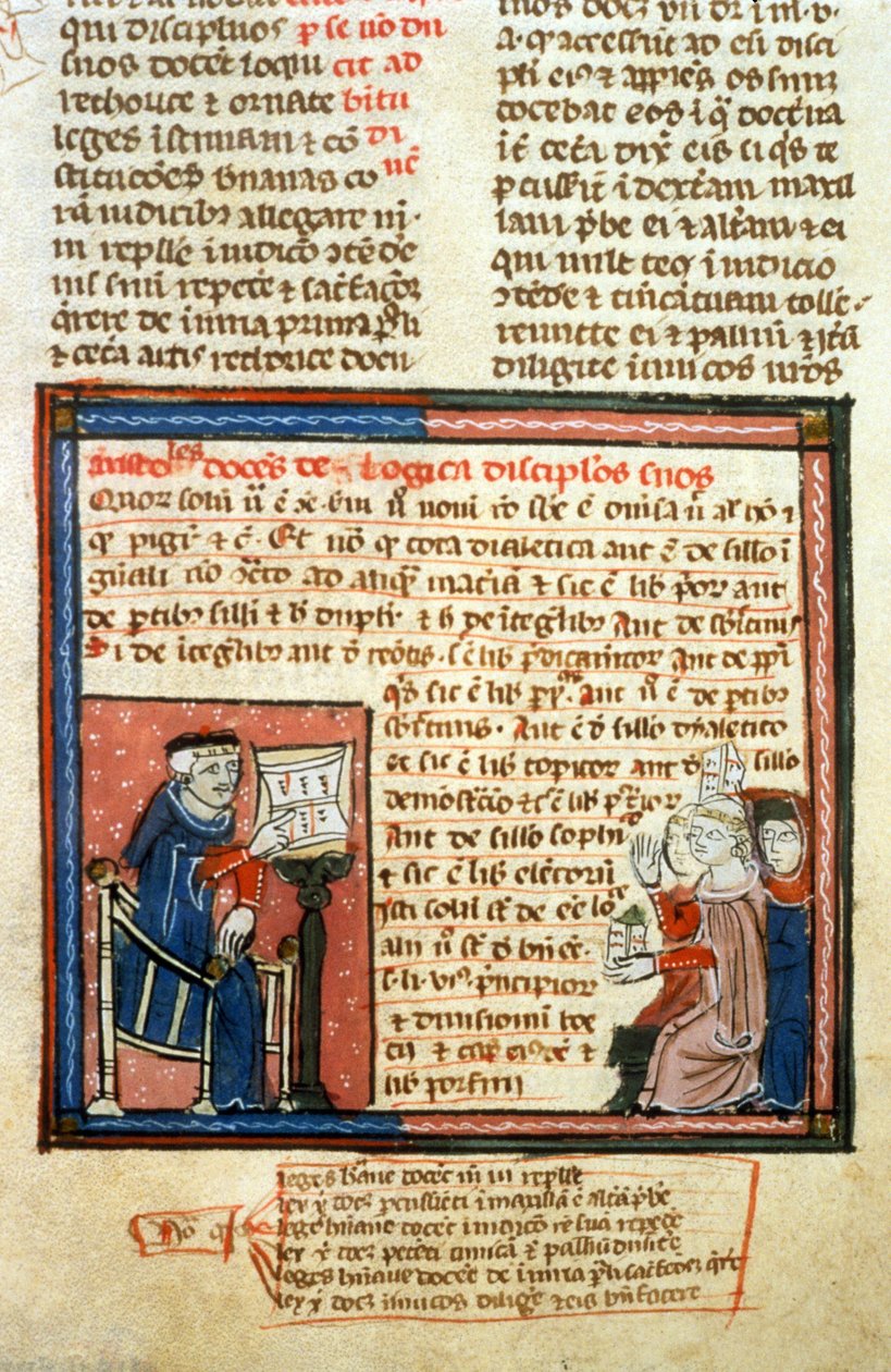 Aristóteles Professor - Iluminação da Idade Média (ref. 418 de Unknown artist