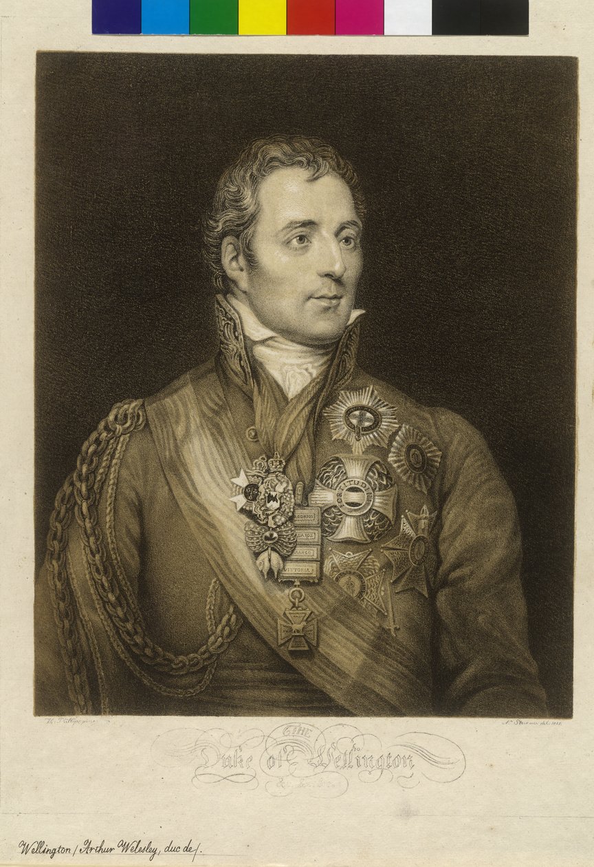 Arthur Wellesley Duque de Wellington (impressão) de Unknown artist