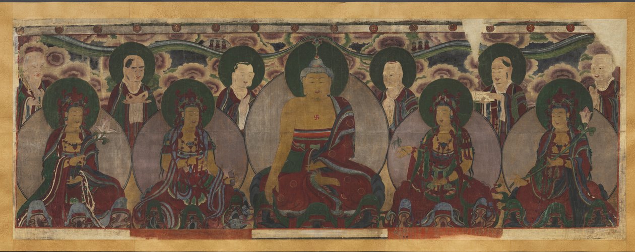 Assembléia de divindades budistas de Unknown artist