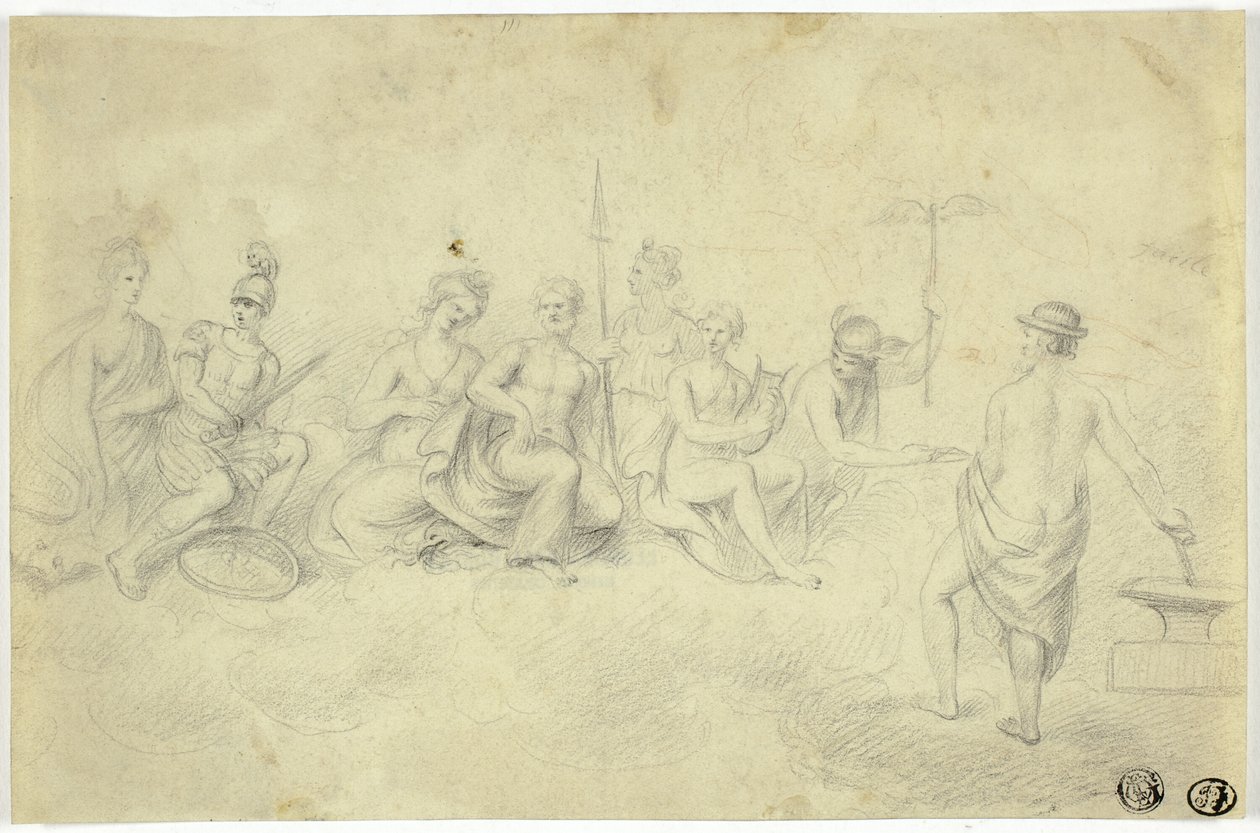 Assembleia de Deuses e Deusas no Monte Olimpo de Unknown artist