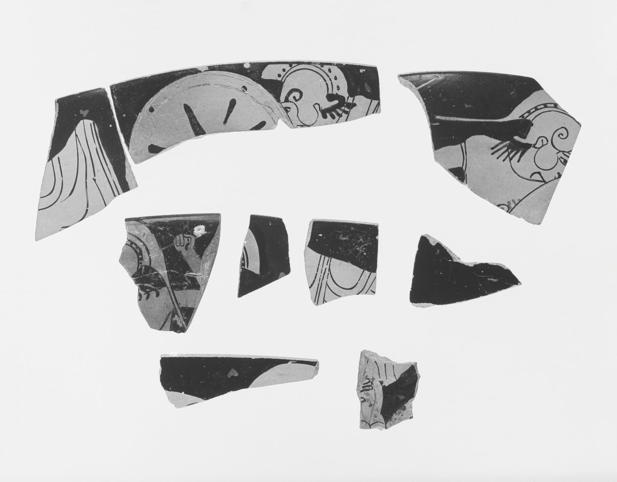 Fragmento de Kylix de figura vermelha ática de Unknown artist