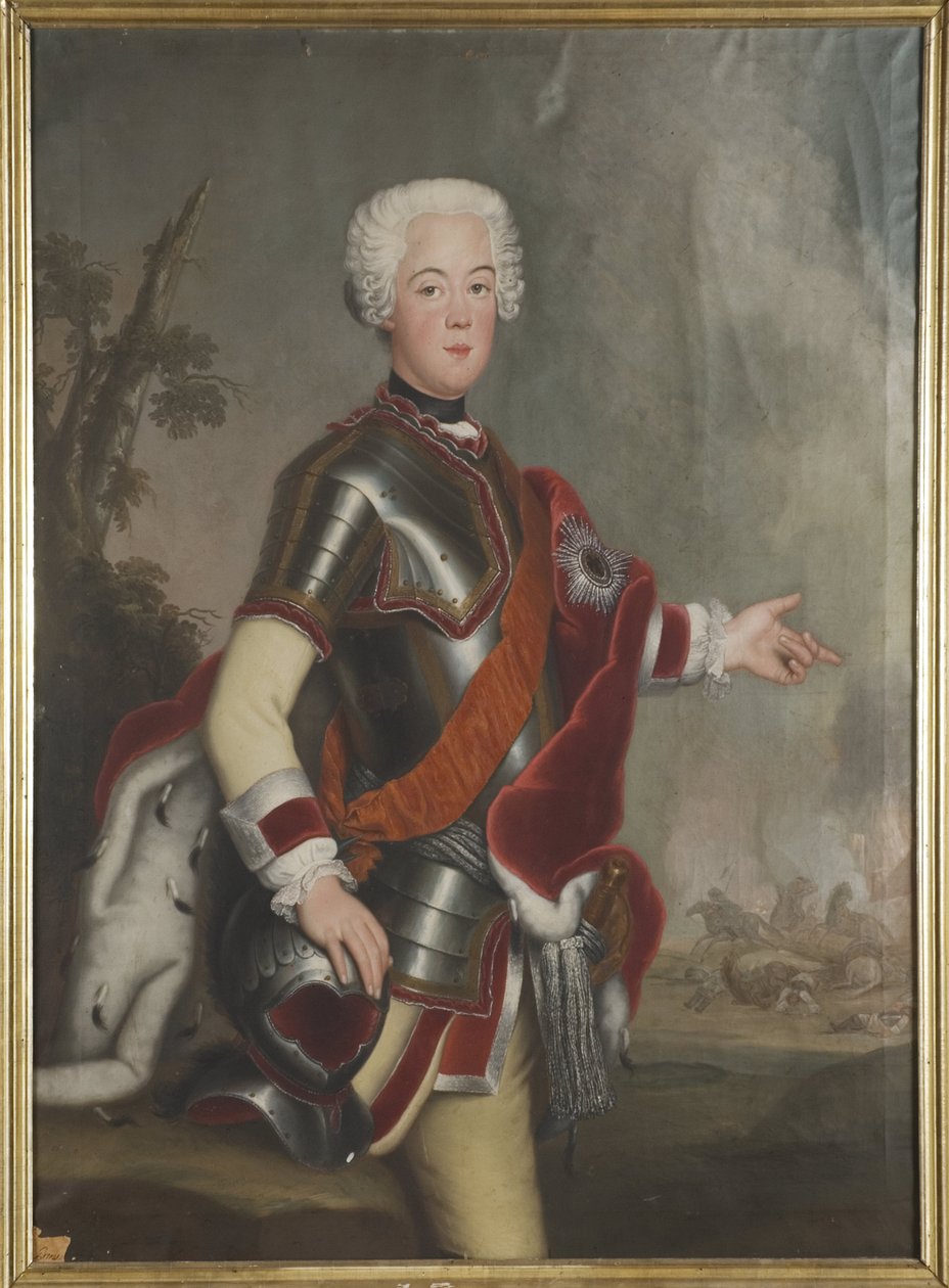 Auguste Guillaume de Prusse, príncipe e general - Retrato do Príncipe Augusto Guilherme da Prússia (1722-1758), Anônimo . Óleo sobre tela, primeira metade do século XVIII. Dimensão : 149x117 cm. Nationalmuseum Estocolmo de Unknown artist