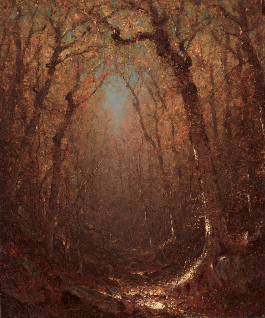 Outono, um caminho de madeira de Unknown artist