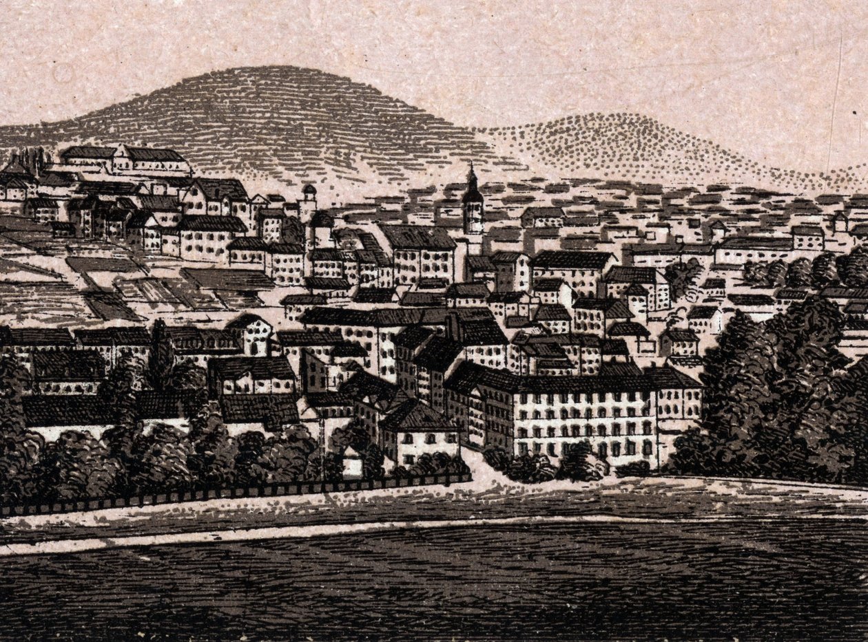 Baden Baden (Baden-Baden), Alemanha: vista da cidade (Vista Geral). em "O mundo ilustra 168 vistas" Sem data (final do século XIX) de Unknown artist