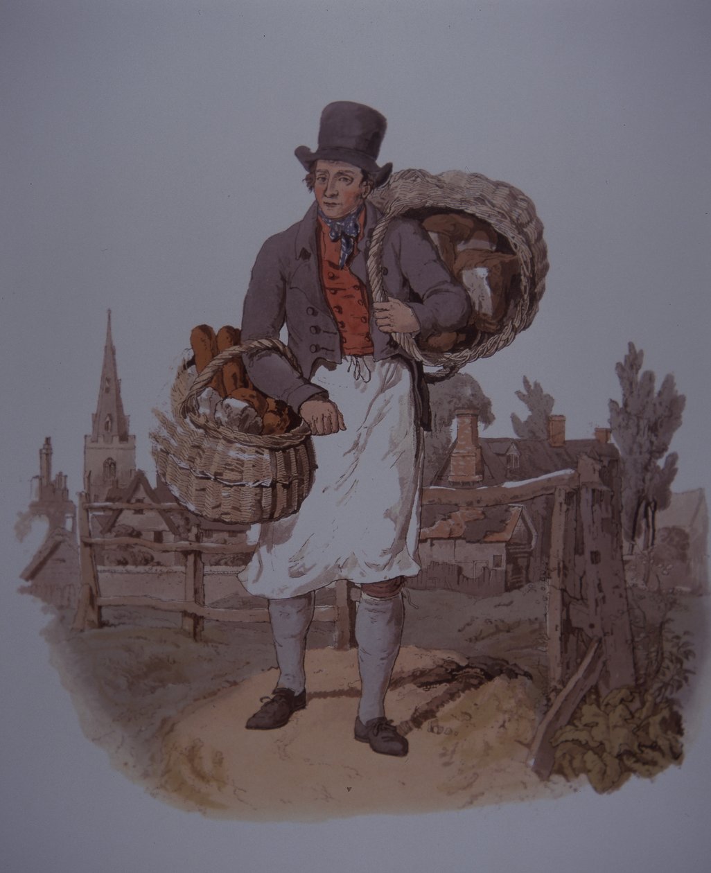 Padeiro entregando pão, início do século XIX (cor litho) de Unknown artist