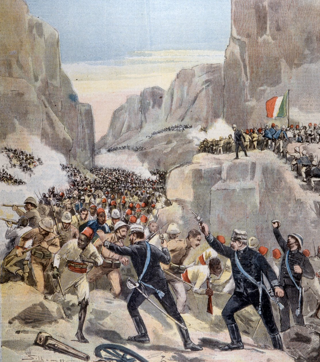 Batalha de Abba Karima (Adoua, Etiópia) entre a Etiópia e a Itália de Unknown artist