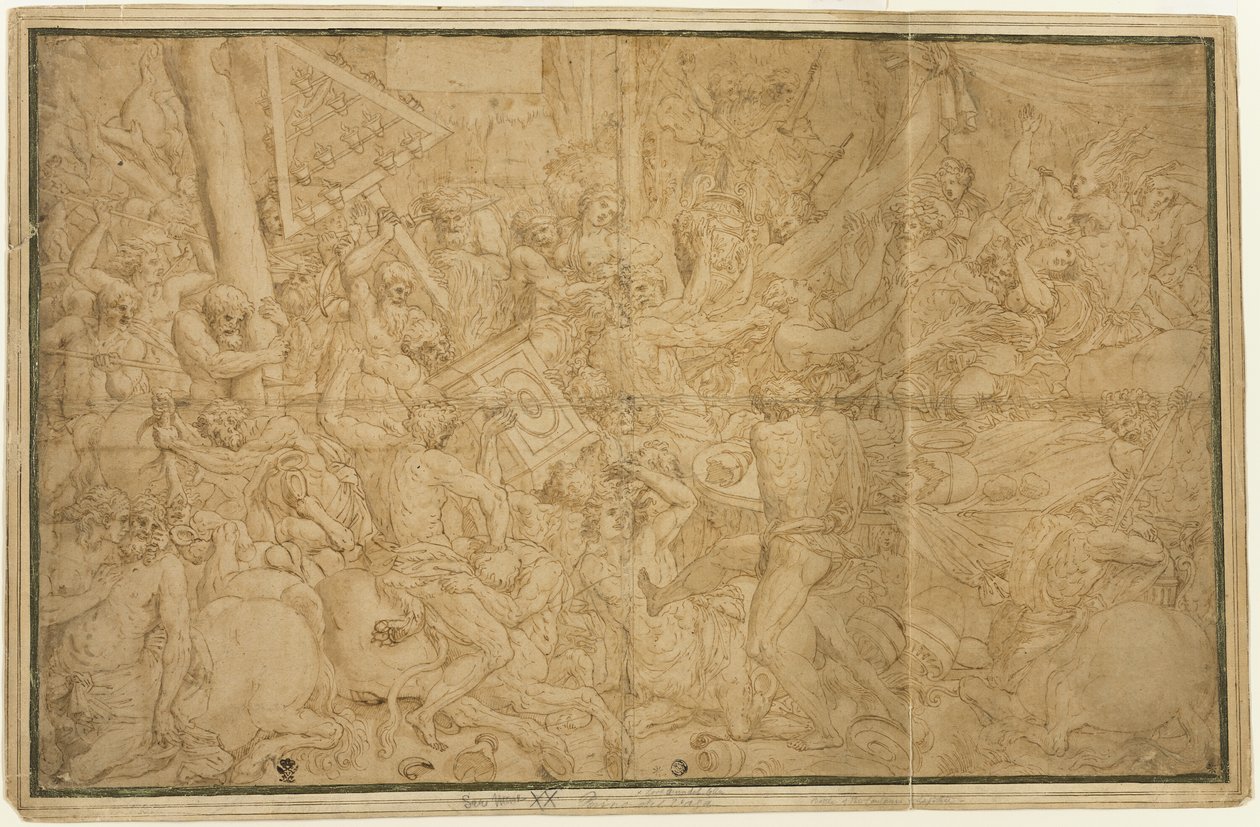 Batalha de Lapiths e Centauros de Unknown artist