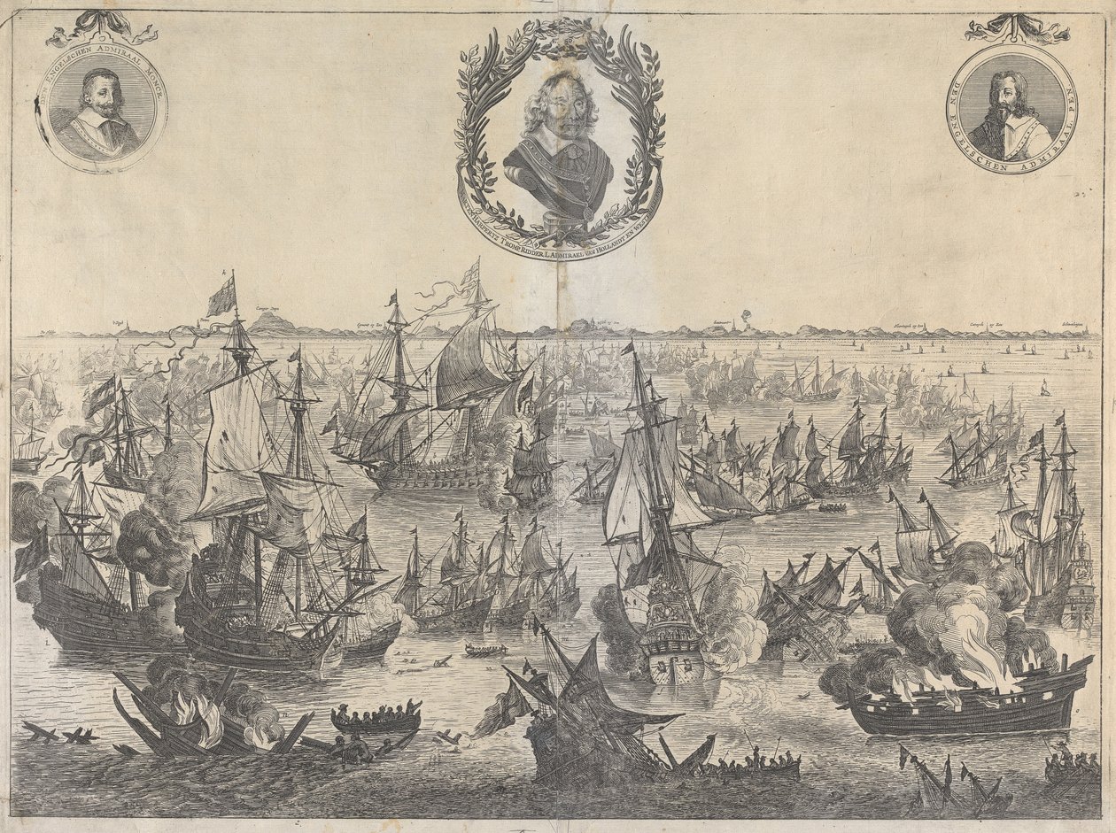 Batalha de Scheveningen, 31 de Julho de 1653 de Unknown artist