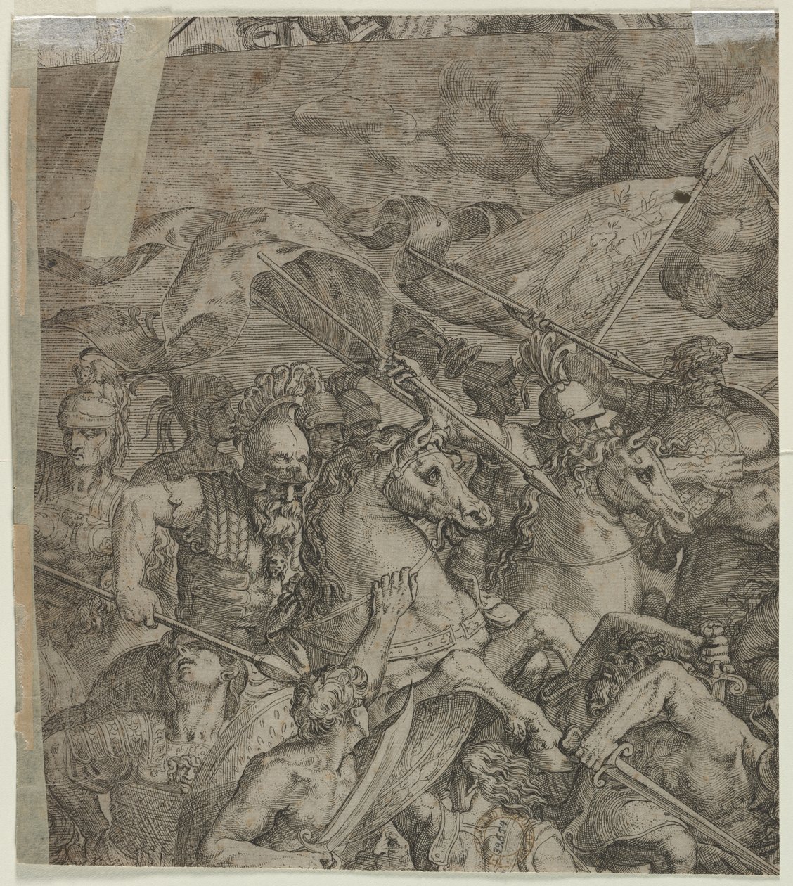 Batalha da Ponte Milviana (fragmento) (verso) de Unknown artist