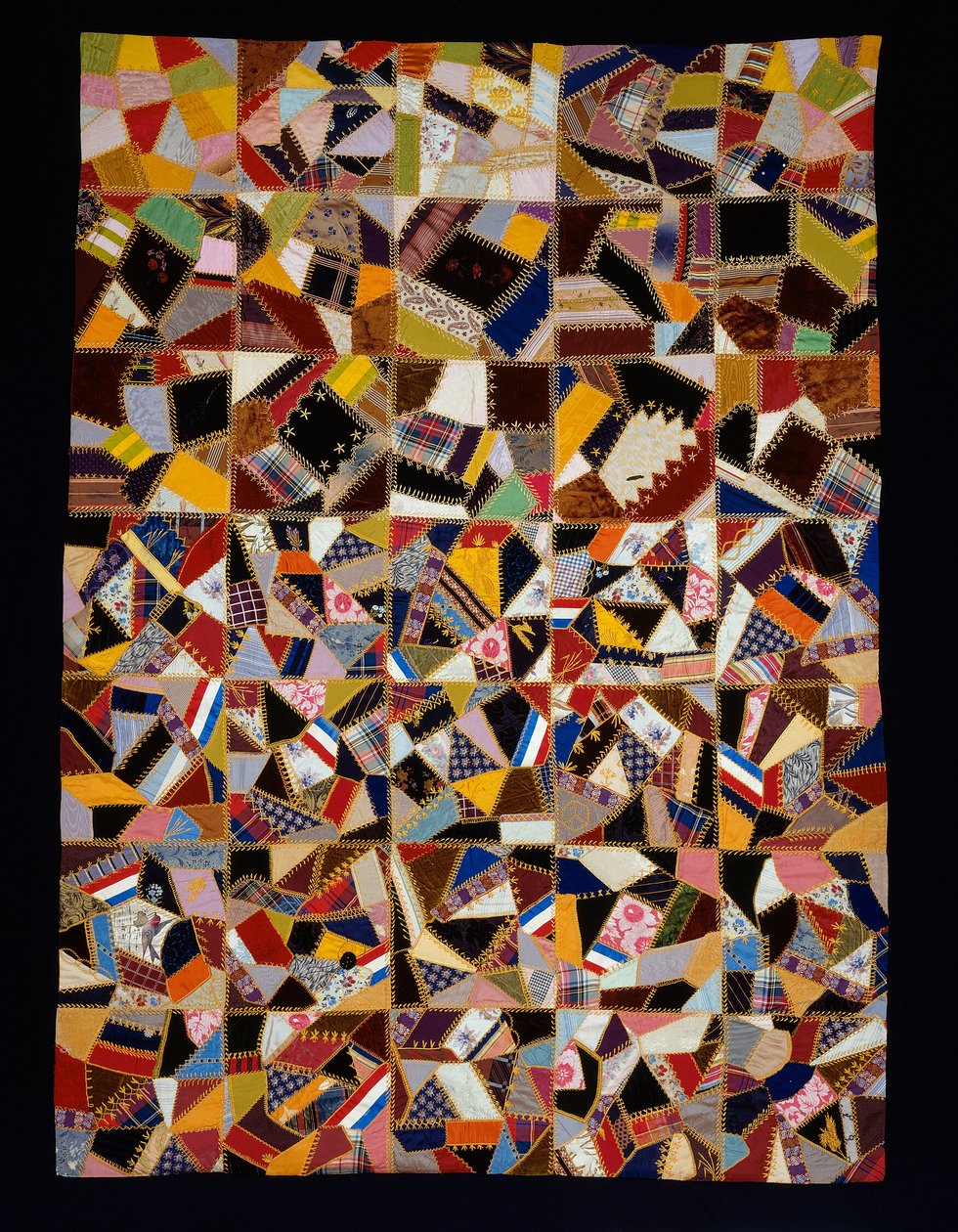 Colcha de cama (Crazy Quilt) de Unknown artist