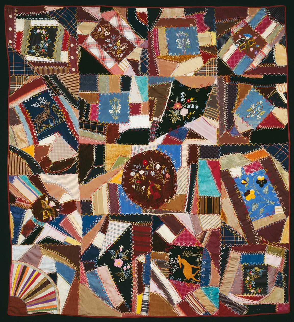 Colcha de cama (Crazy Quilt) de Unknown artist