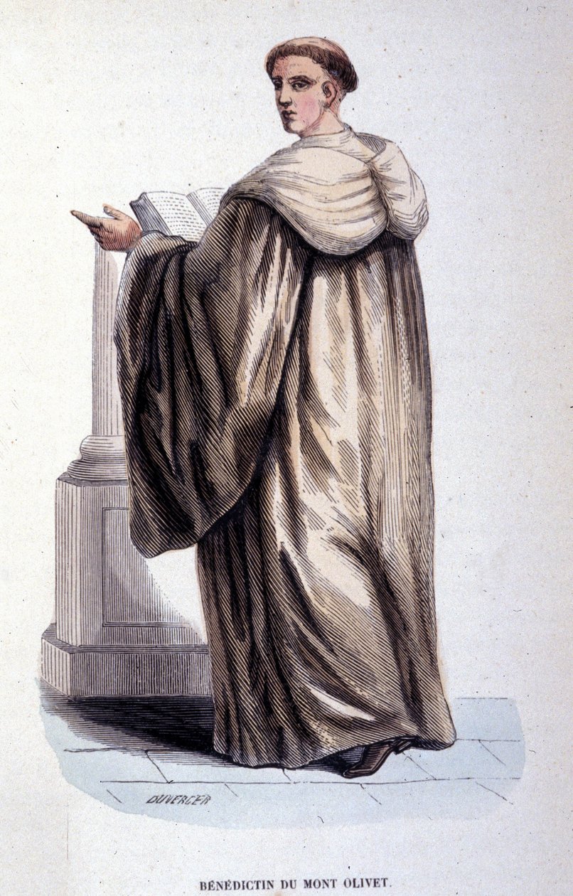 Benedictin du Mont Olivet. Gravação de um álbum sobre ordens religiosas, Paris de Unknown artist