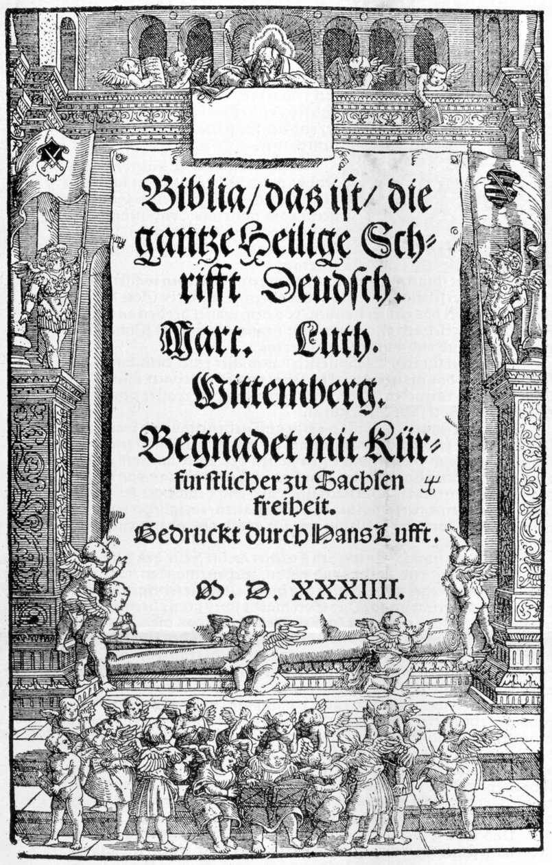 Bíblia de Lutero. 1534. Wittenberg. Civica Biblioteca Sormani. Milão de Unknown artist