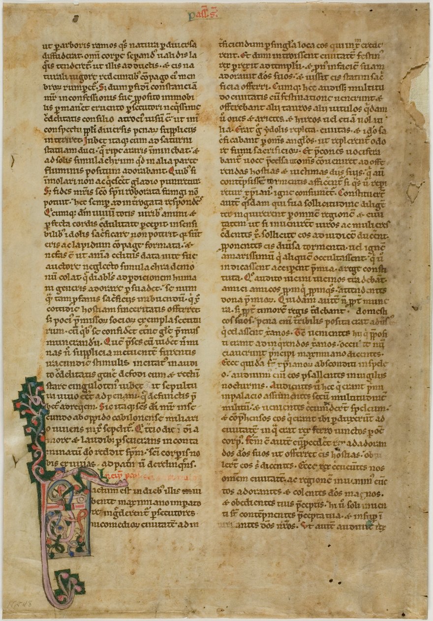 Bifolia de uma Vita Sanctorum, ou Vidas dos Santos de Unknown artist