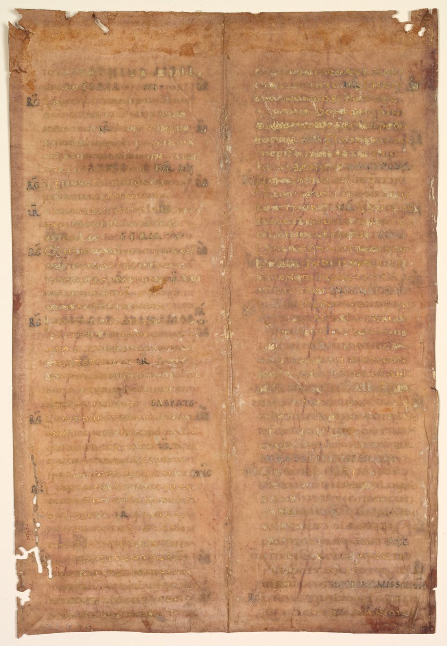 Bifolium Excisado de um Gradual Carolíngio (verso) de Unknown artist