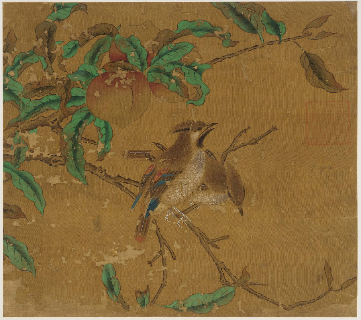 Aves e pêssegos de Unknown artist