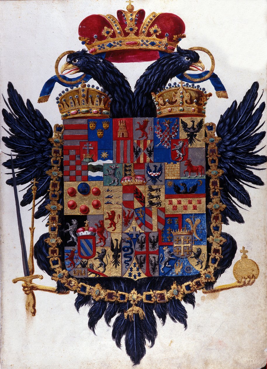 Blazon do Império Austro-Húngaro (Áustria, Hungria). Século XIX de Unknown artist