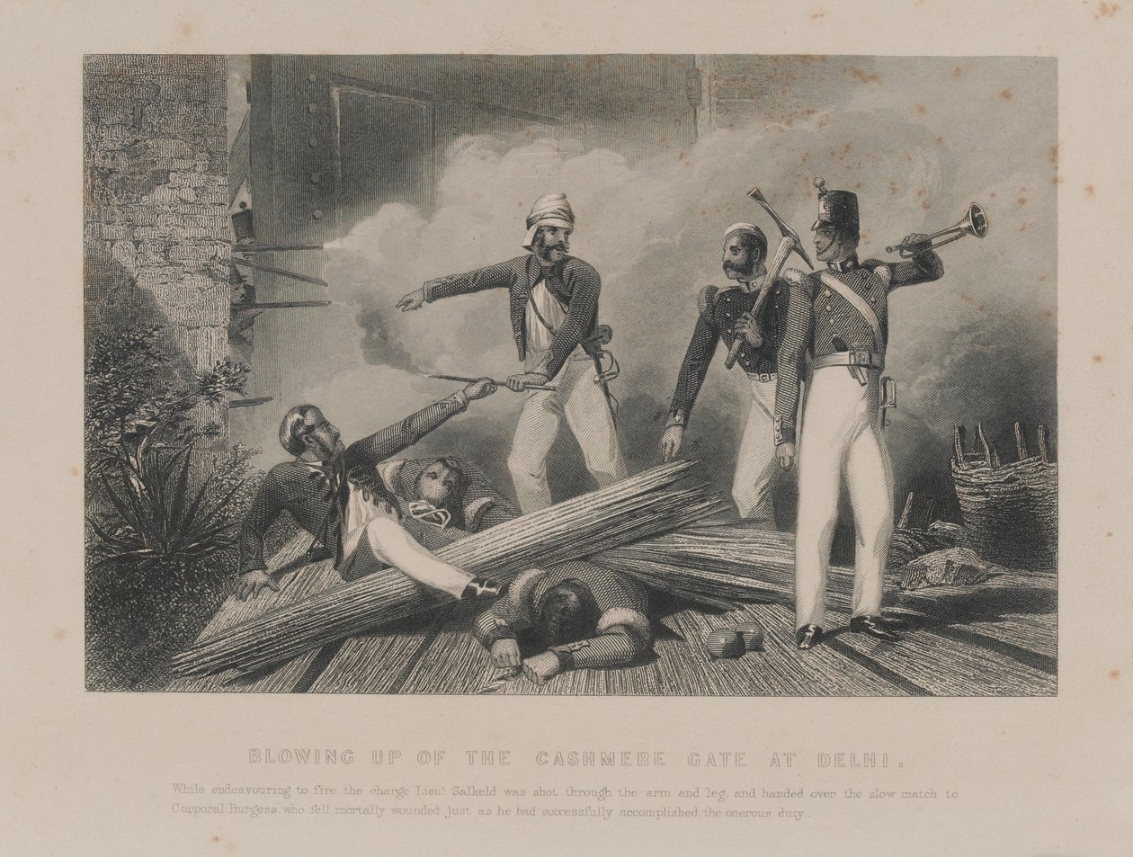 Rebentamento do Portão de Caxemira em Delhi, Motim Indiano de Unknown artist