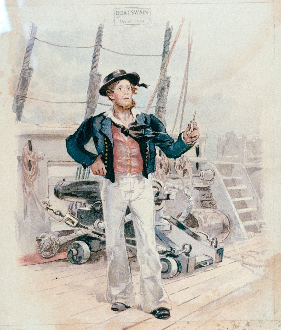 Contramestre, c.1820 (litografia a cores) de Unknown artist