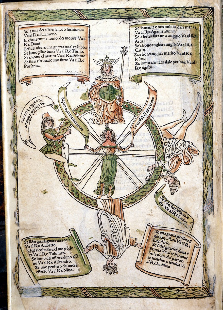 Livro do Destino da Fortuna, de Lorenzo Spirito. Incunável de 1484. Biblioteca Marciana. Veneza de Unknown artist