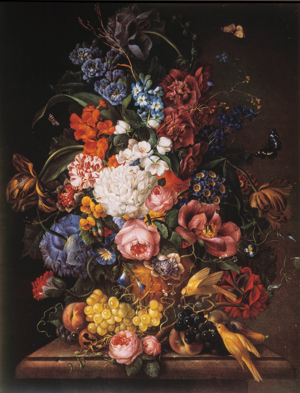 Um ramo de flores. Pintura anónima. de Unknown artist