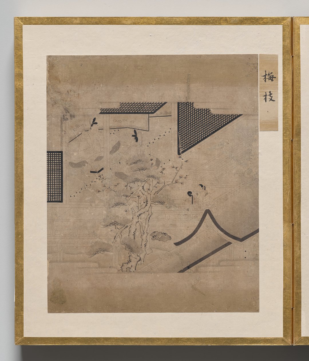 Ramo de Ameixa do Álbum de Ilustrações para o Conto de Genji de Unknown artist