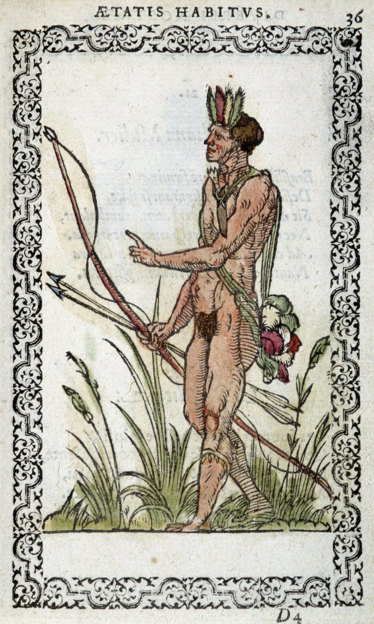 Brasileiro em "Habits et effigies", de Jean Sluperius em 1572 de Unknown artist
