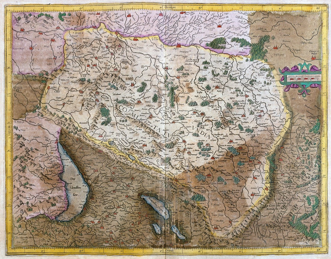 Borgonha, França (gravura de Unknown artist