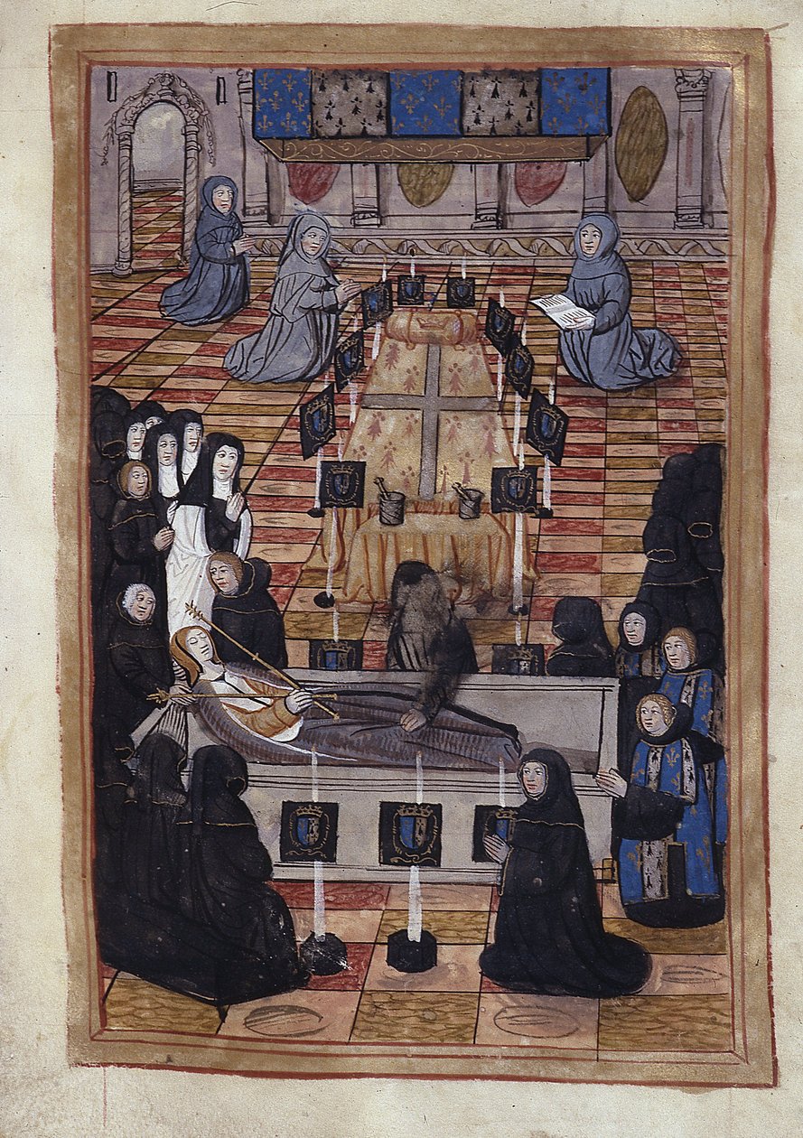 Enterro de Ana de Bretanha (1514) - Miniatura de Unknown artist