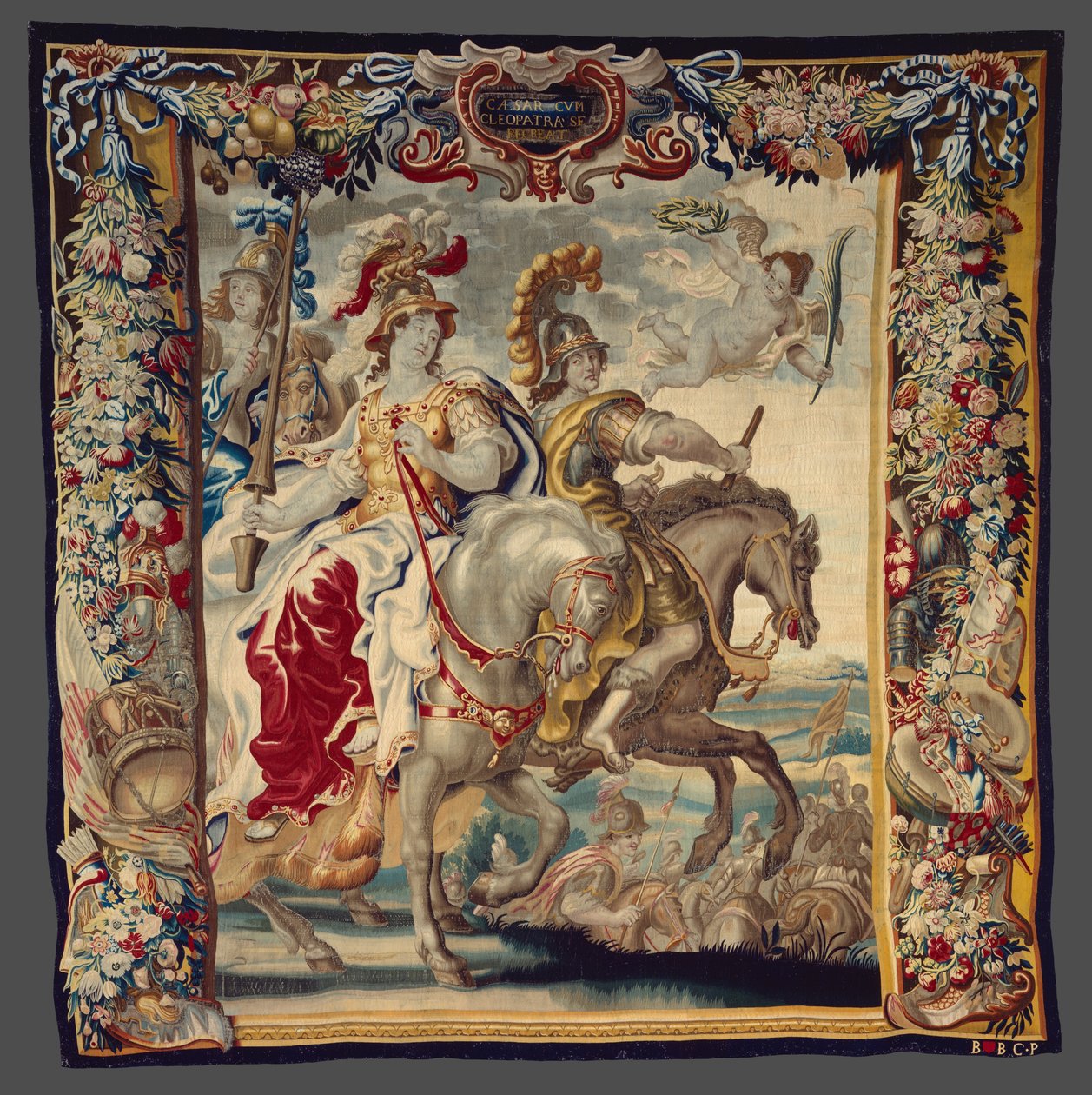 César e Cleópatra a divertirem-se de A História de César e Cleópatra de Unknown artist