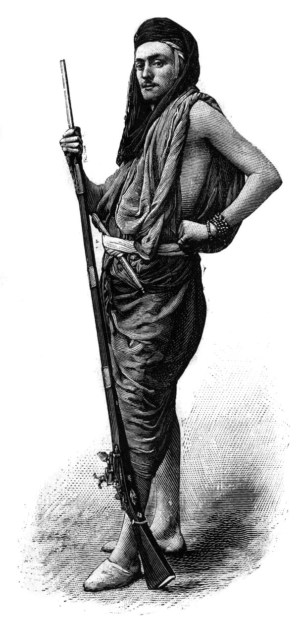 Camille Douls 1864-1889 Explorador inglês - gravura 1888 de Unknown artist