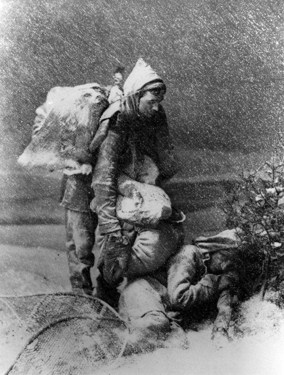 Canadá: A vida do caçador, acordar debaixo da neve - BN Montreal. de Unknown artist