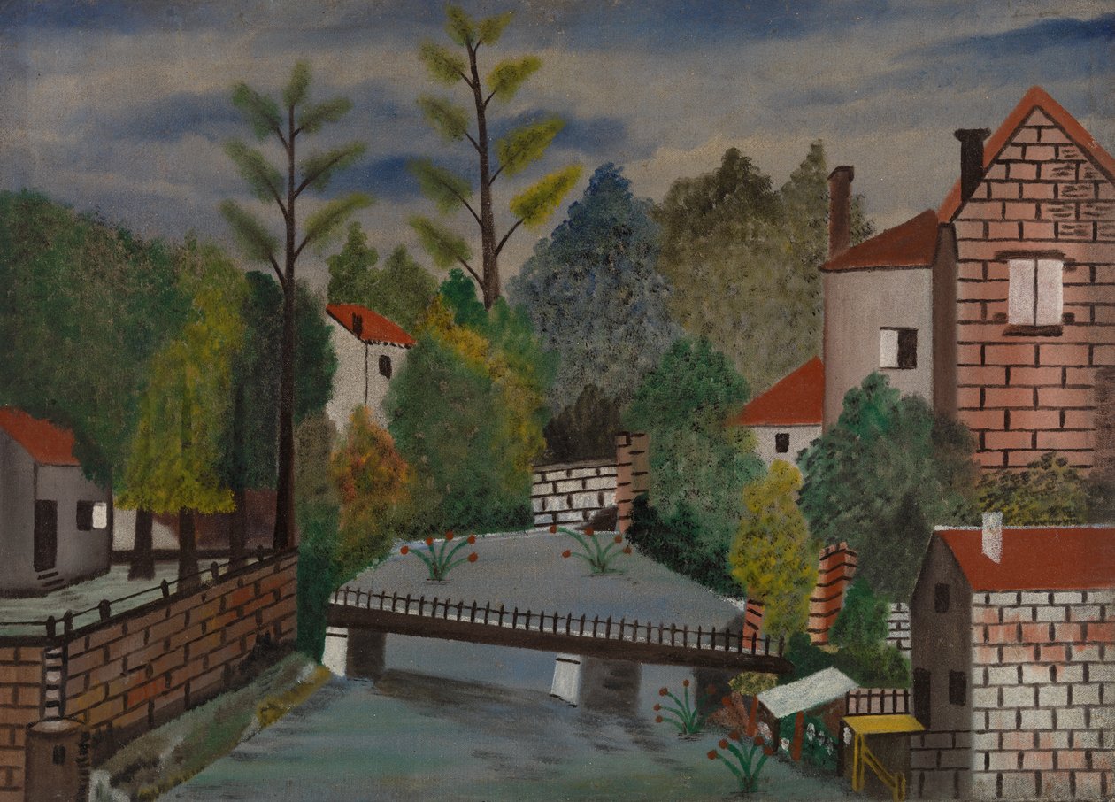 Canal e casas de Unknown artist