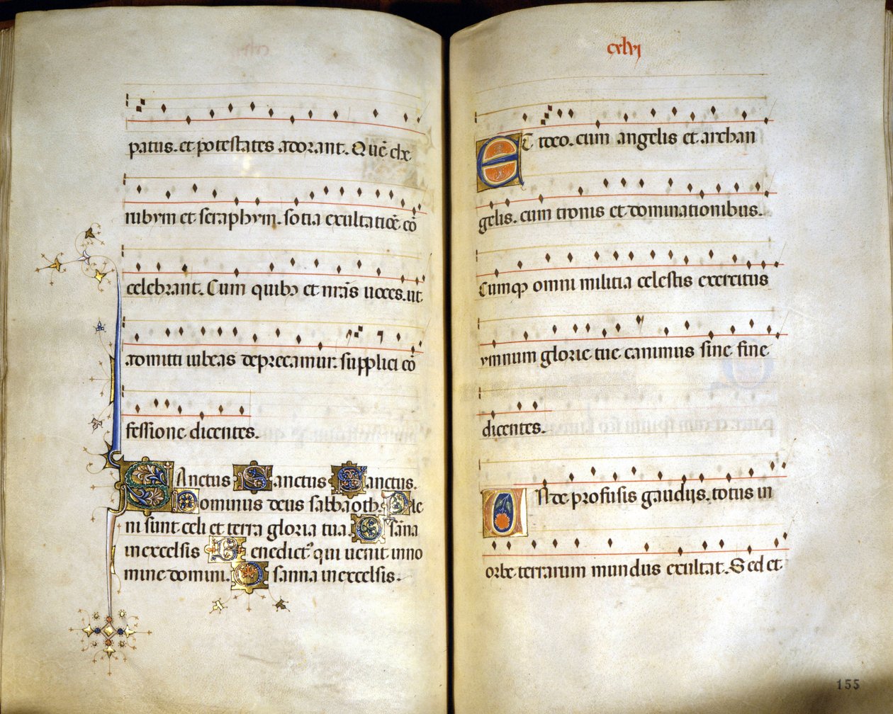 Canon "SANCTUS" do Missal de Visconti de Unknown artist