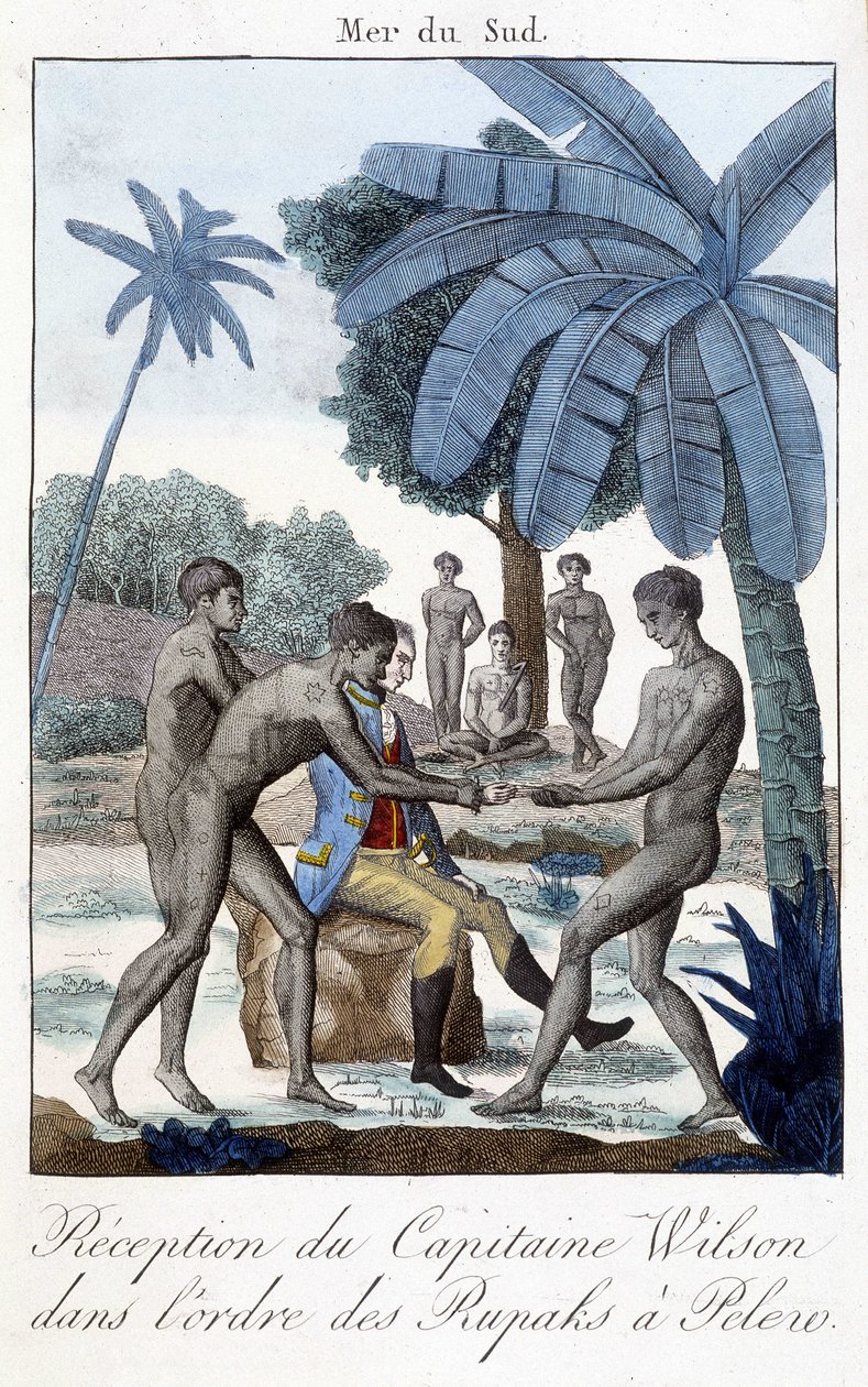 A recepção do Capitão Wilson na ordem dos Rupaks para Pelero. de Unknown artist