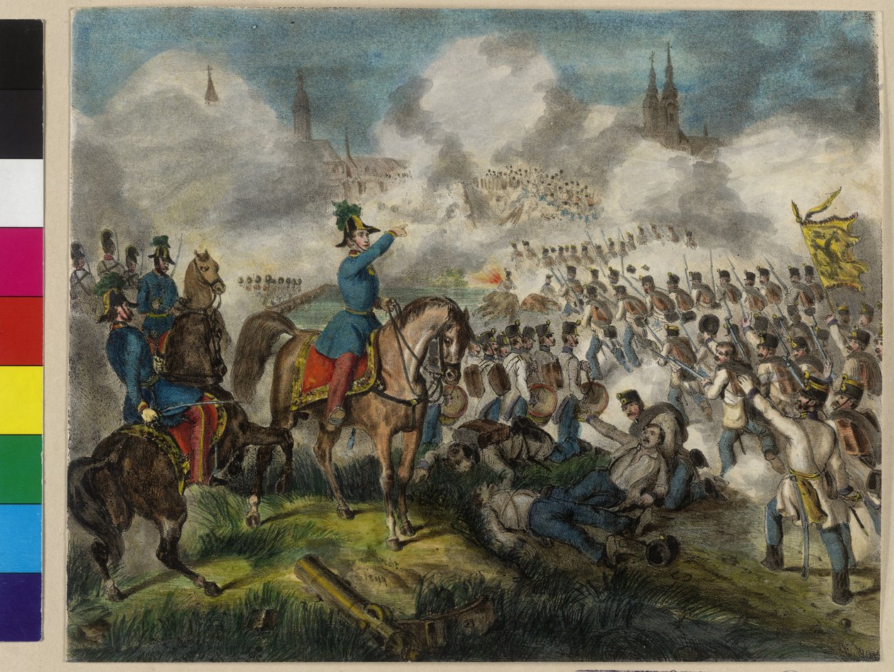 Captura de Raab em 28. junho de 1849 pelas tropas imperiais de Unknown artist