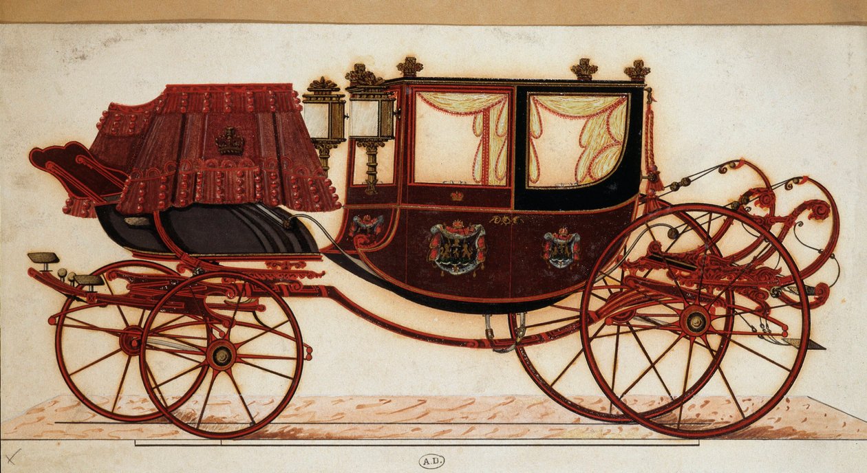 Carro - gravura de Unknown artist