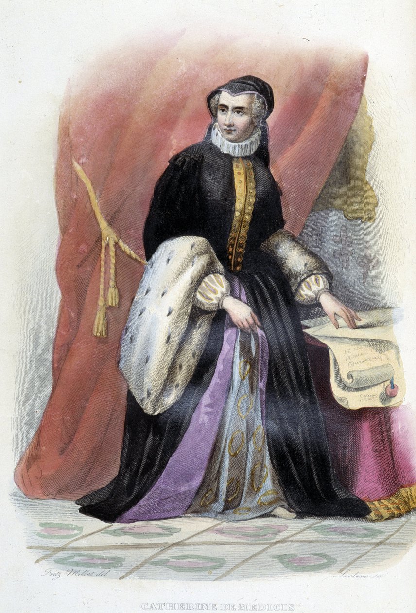 Catherine de Medici (Caterina de Medici) - em "Le Plutarque francais", Ed. Mennechet de Unknown artist