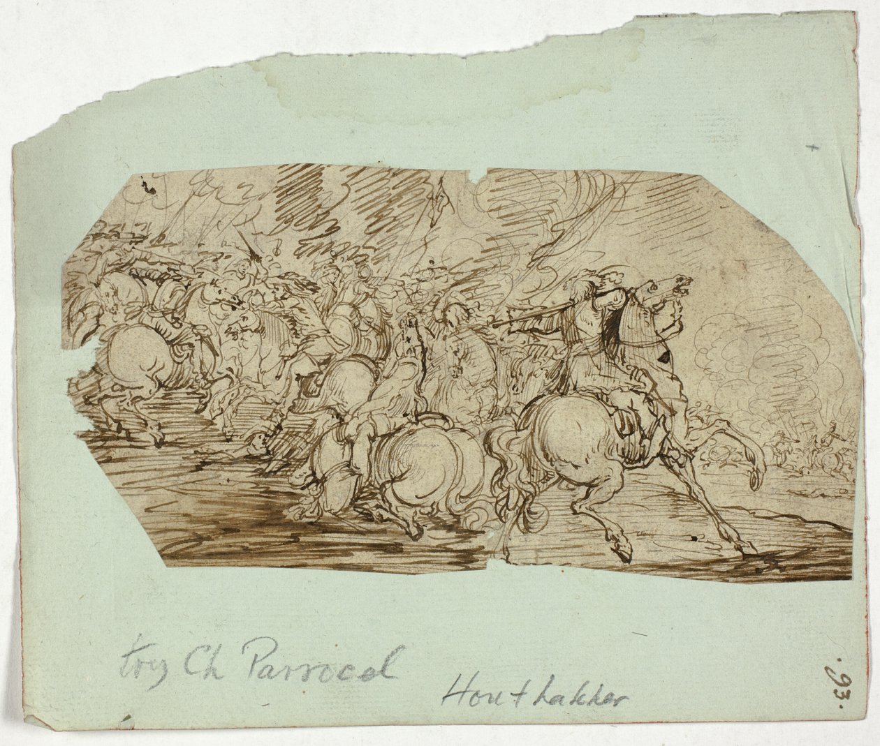 Cena de batalha da cavalaria de Unknown artist