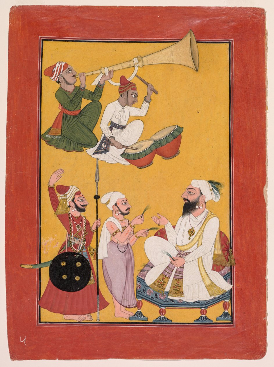 Celebrações do nascimento de Krishna, de um Bhagavata Purana de Unknown artist