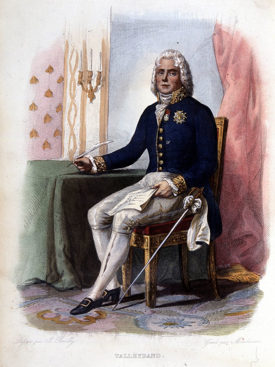 Charles Maurice de Talleyrand Périgord (1754-1838), político francês. - em "Le Plutarque francais", Ed. Mennechet, Paris de Unknown artist
