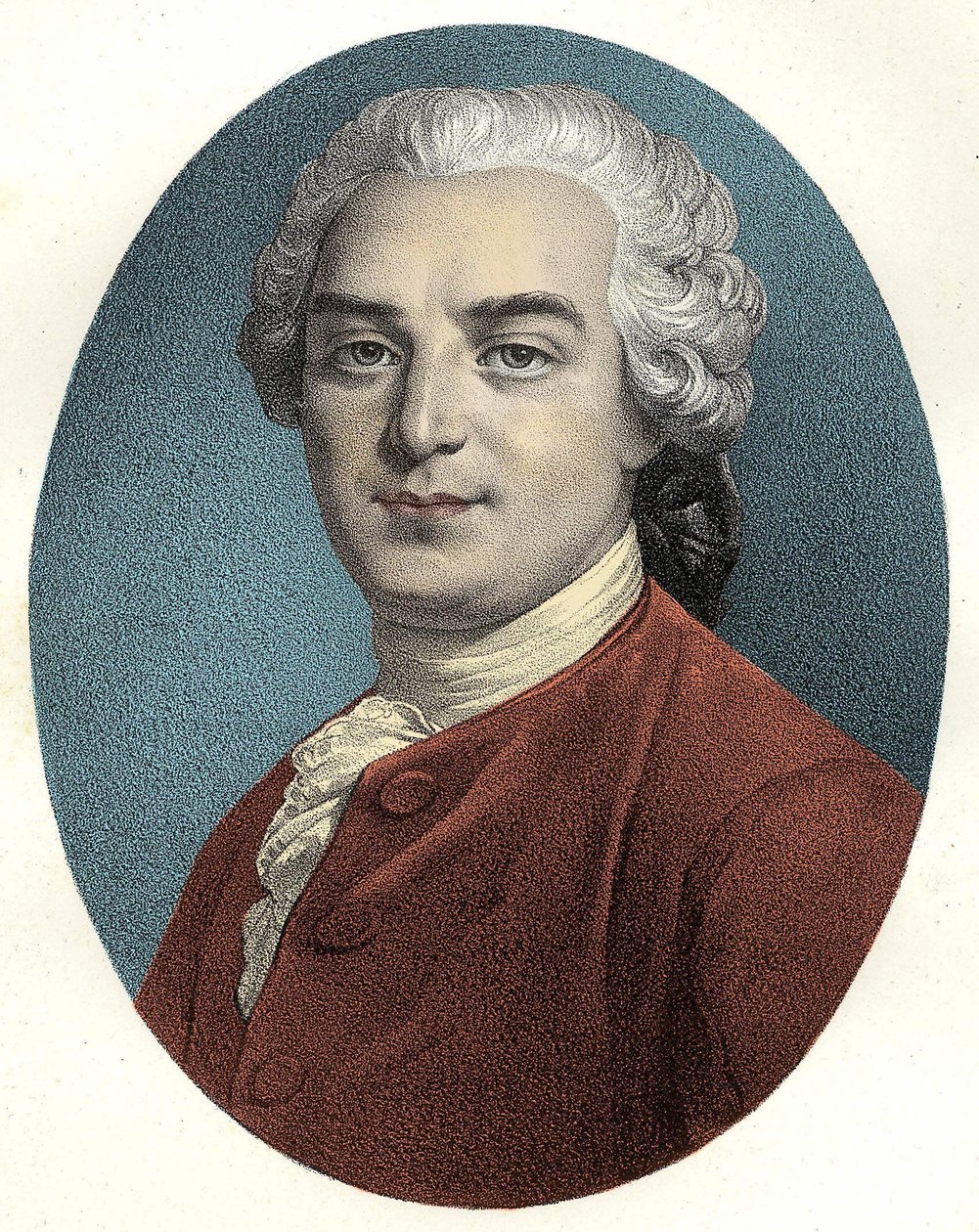 Charles Pinot Duclos (1704-1772) romancista e moralista françês de Unknown artist