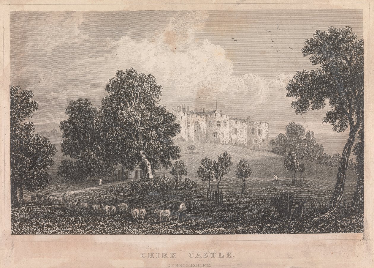 Castelo de Chirk, Denbighshire; página 67 (Volume Um) de Unknown artist