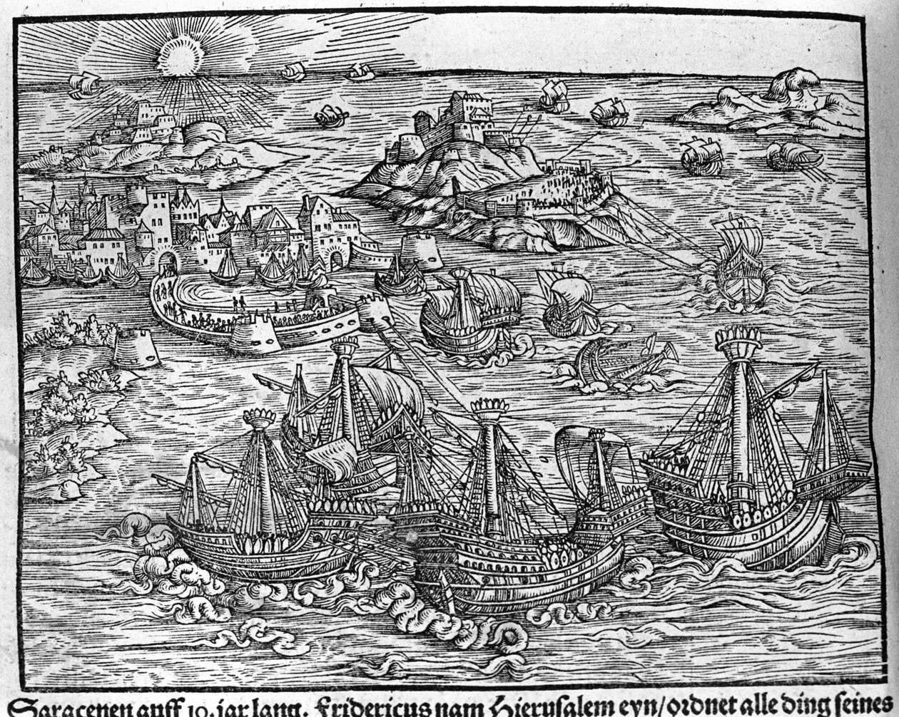 Confrontos entre sarracenos. Gravação de Johann Stumpff "Den edlen struen belten fromen" de Unknown artist