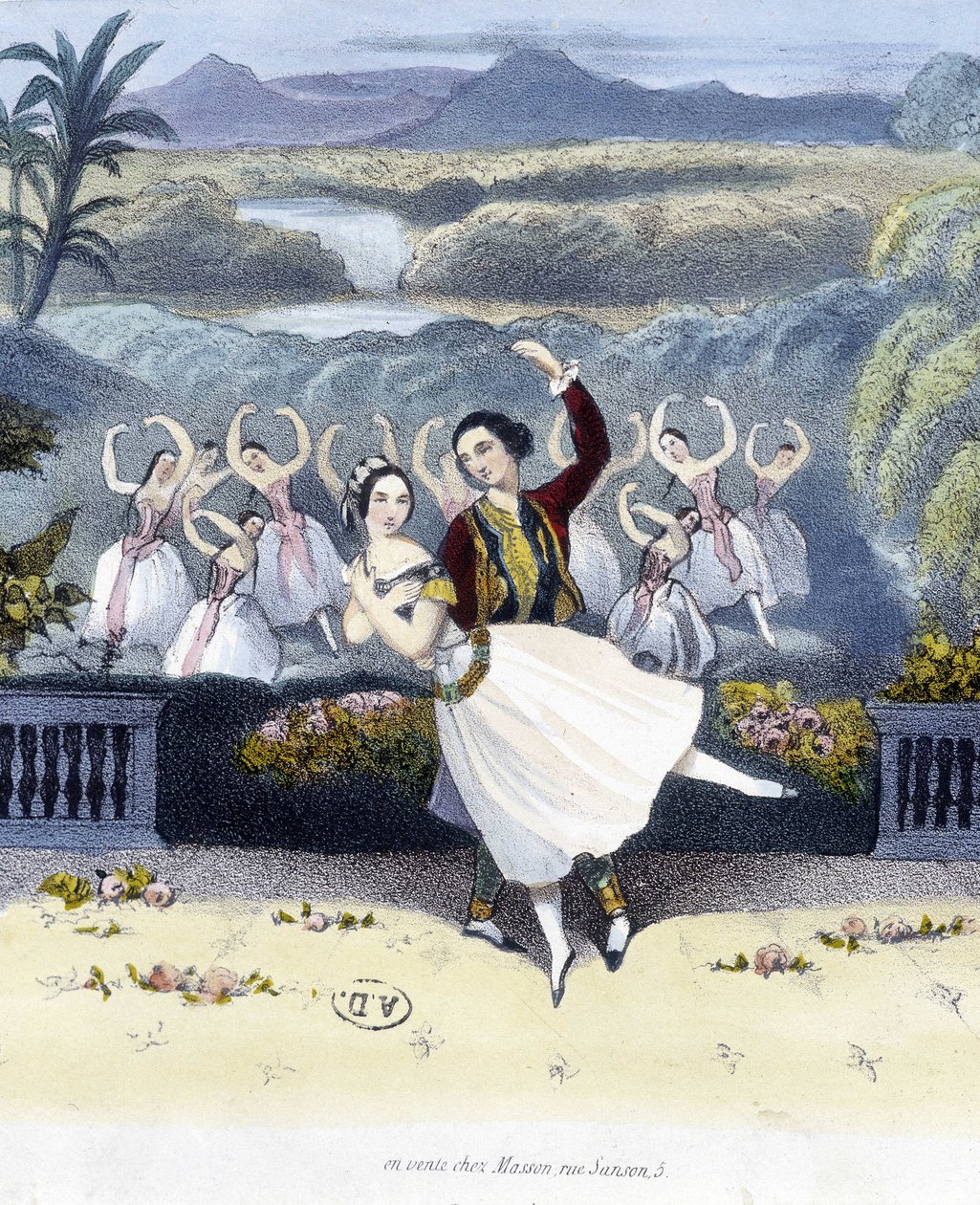 Dança clássica: romântica - desenho, n.d. de Unknown artist